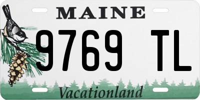 ME license plate 9769TL