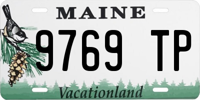 ME license plate 9769TP