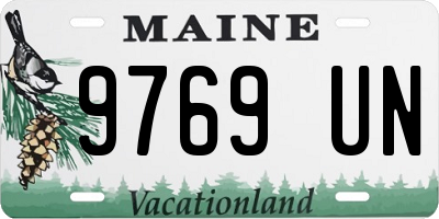 ME license plate 9769UN