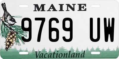 ME license plate 9769UW