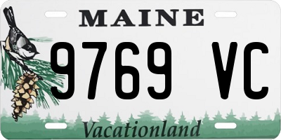 ME license plate 9769VC