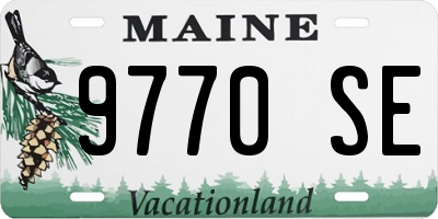 ME license plate 9770SE