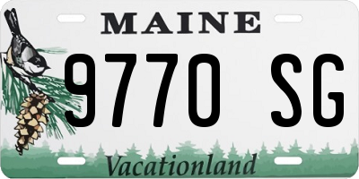 ME license plate 9770SG