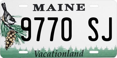 ME license plate 9770SJ