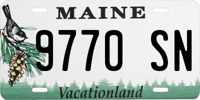 ME license plate 9770SN