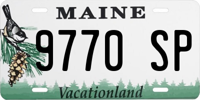 ME license plate 9770SP