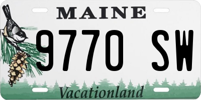 ME license plate 9770SW