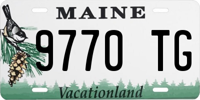 ME license plate 9770TG