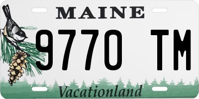 ME license plate 9770TM