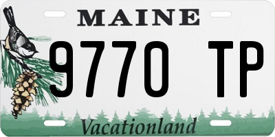 ME license plate 9770TP