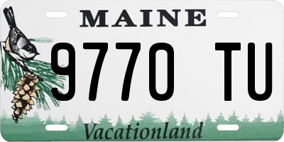 ME license plate 9770TU