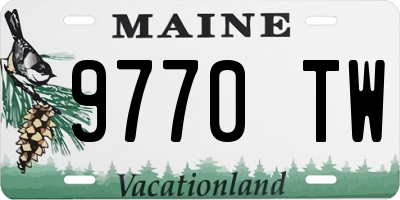 ME license plate 9770TW