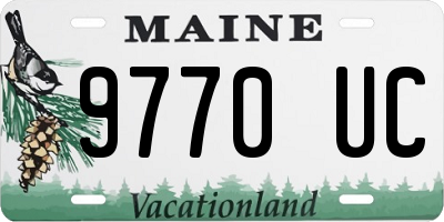 ME license plate 9770UC