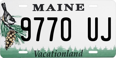 ME license plate 9770UJ