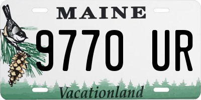ME license plate 9770UR