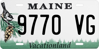 ME license plate 9770VG
