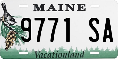 ME license plate 9771SA