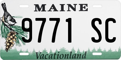 ME license plate 9771SC