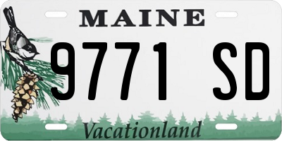 ME license plate 9771SD