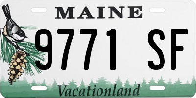 ME license plate 9771SF