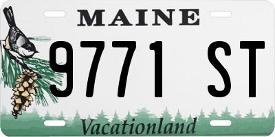 ME license plate 9771ST