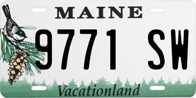 ME license plate 9771SW
