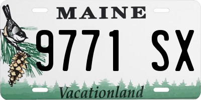 ME license plate 9771SX