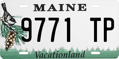 ME license plate 9771TP