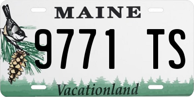 ME license plate 9771TS