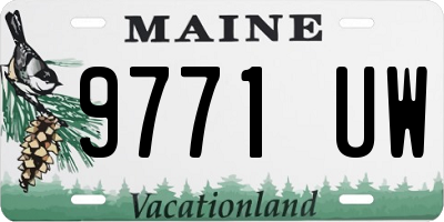 ME license plate 9771UW