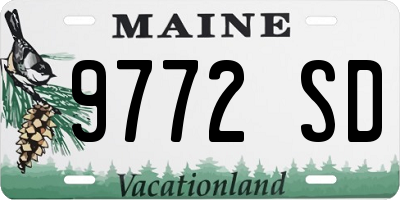 ME license plate 9772SD