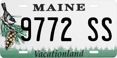 ME license plate 9772SS