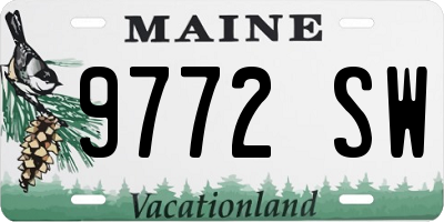 ME license plate 9772SW