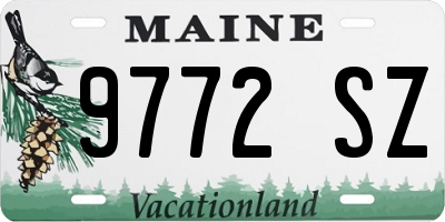 ME license plate 9772SZ