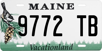 ME license plate 9772TB