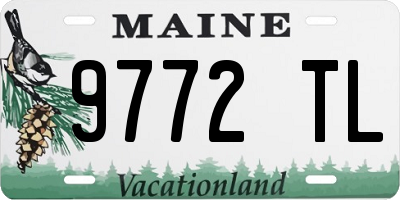 ME license plate 9772TL