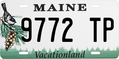 ME license plate 9772TP