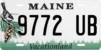 ME license plate 9772UB