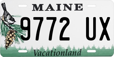 ME license plate 9772UX