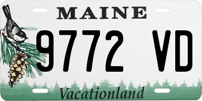 ME license plate 9772VD