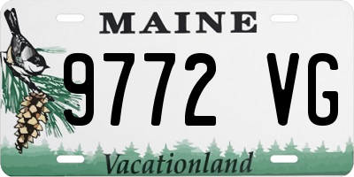 ME license plate 9772VG