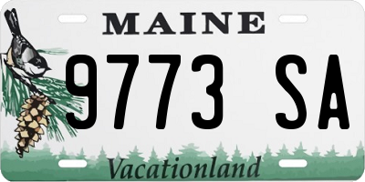 ME license plate 9773SA