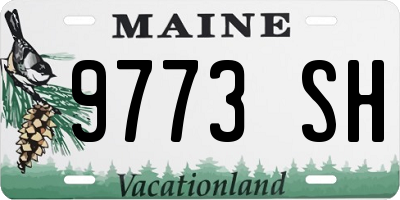 ME license plate 9773SH