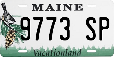 ME license plate 9773SP