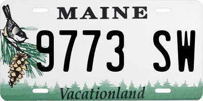 ME license plate 9773SW