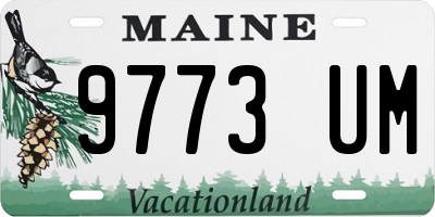 ME license plate 9773UM