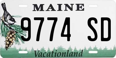 ME license plate 9774SD