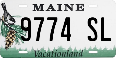 ME license plate 9774SL