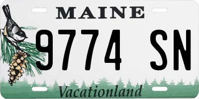 ME license plate 9774SN