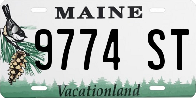 ME license plate 9774ST